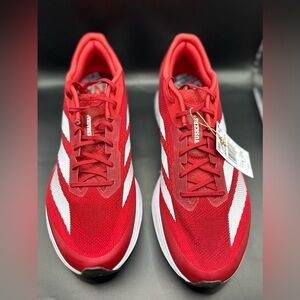 Adidas Men's Red and White Athletic Shoes